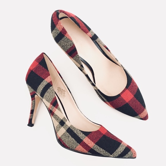 nine west plaid shoes